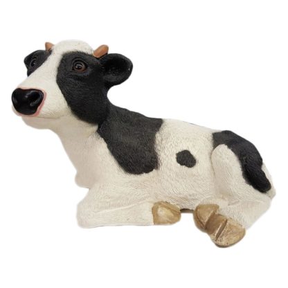 Black and White Porcelain Cow Coin Piggy Bank