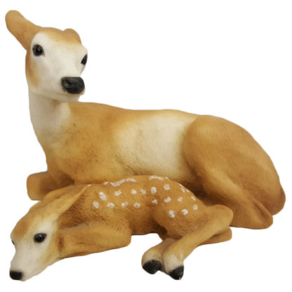 Vintage Castagna Doe with Fawn Deer Figurine