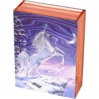 Moonlight Unicorn Keepsake Jewelry Wood Cedar Box