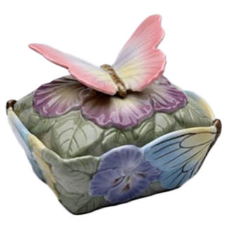 Cosmos Suberto Collection Porcelain Butterfly Music Box