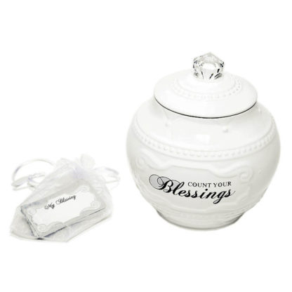 Young's Ceramic Blessing Jar with 36 Blessings