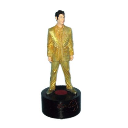Dave Grossman Golden Elvis Presley Musical Figurine