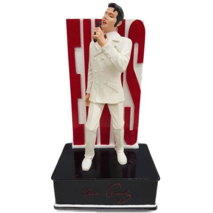 Dave Grossman White Elvis Presley Musical Figurine