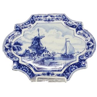 Delft Blue Windmill Plate
