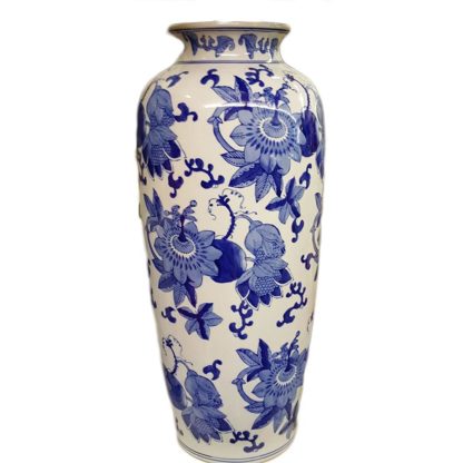 Delft Blue Large Vase with Flowers Design