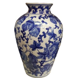 Delft Blue Medium Vase with Flowers