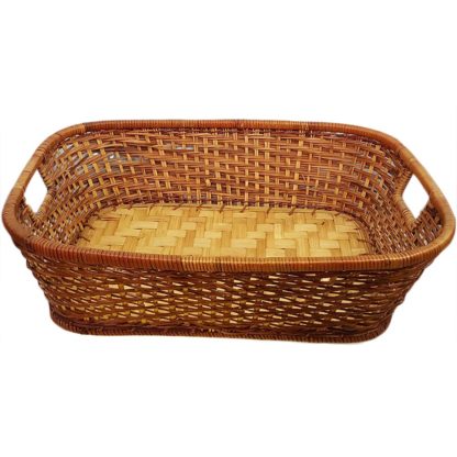 Wicker Basket Rectangle with Handles