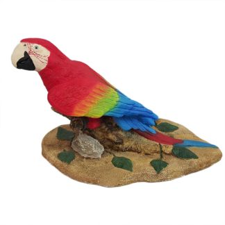 Living Stone Large Red Macaw Parrot Statue