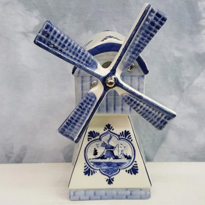 Blue and White Delft Musical Windmill