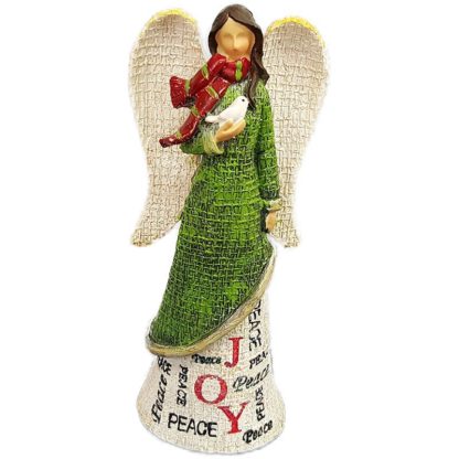 Tii Collections Large Resin Angel Figurine Holding Dove
