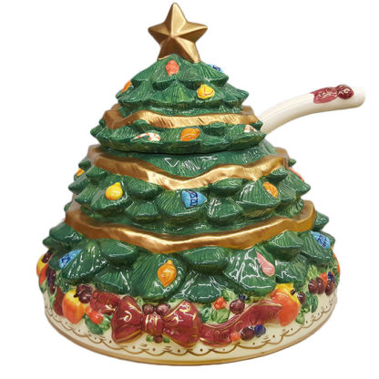 Bella Casa Large Ceramic Christmas Tree Punch Bowl