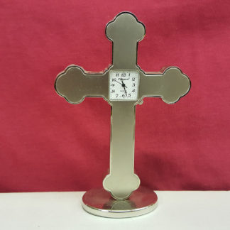 Sanis Silver Cross Desktop Clock