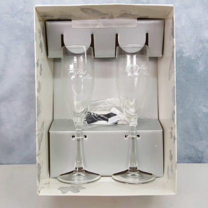 Hortense B Hewitt Best Man and Maid Of Honor Champagne Flute Set