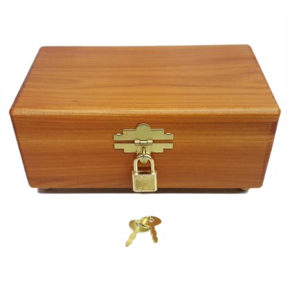 Keepsake Jewelry Wood Cedar Box with Lock