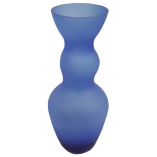 Ganz Frosted Blue Glass Bud Vase