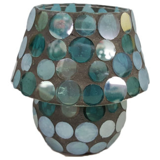 Stonebriar Collection Dotted Ocean Tea Light Lamp