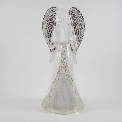 Battery Operated LED Lighted Inspirational Angel Holding Book Christmas Figure