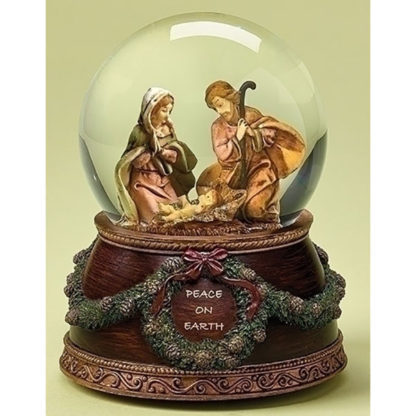 5.75" Fontanini The First Noel Musical Religious Nativity Glitterdome