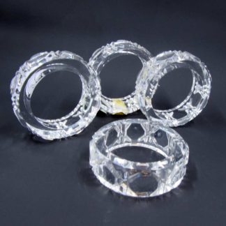 Round Crystal Napkin Rings Set of 4