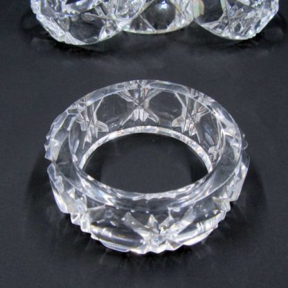 Round Crystal Napkin Rings Set of 4