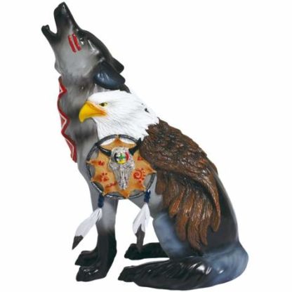 Westland Giftware Call Of The Wolf Under Eagle's Wings Figurine