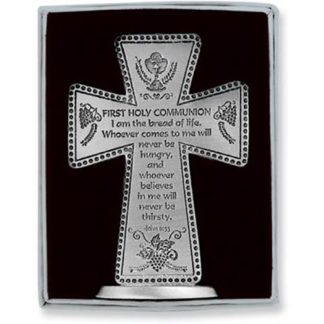 Cathedral Art First Holy Communion Standing Message Cross, 3-Inch