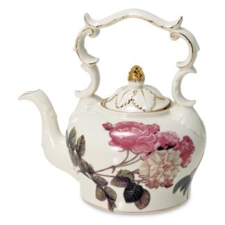 Burton and Burton Pink Rose Porcelain Teapot