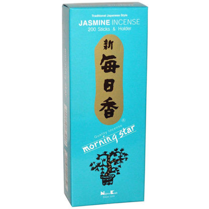 Nippon Kodo Morning Star Incense Jasmine 200 Sticks and Holder