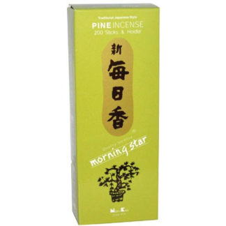 Nippon Kodo Morning Star Incense Pine 200 Sticks and Holder