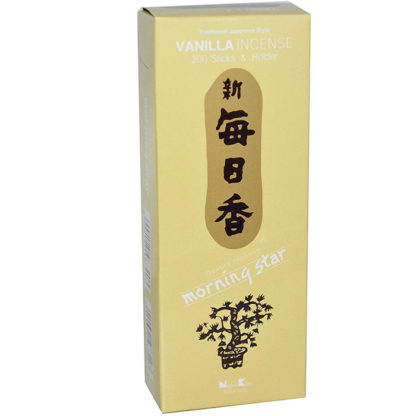 Nippon Kodo Morning Star Incense Vanilla 200 Sticks and Holder
