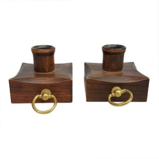 Vermont Wood Candle Holder Pair