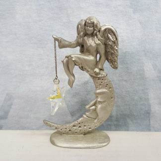 Spoontiques Pewter Angel Sitting On Moon