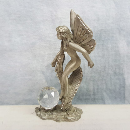 Spoontiques Pewter Fairy with Globe Figurine