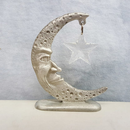 Spoontiques Pewter Moon with Hanging Star