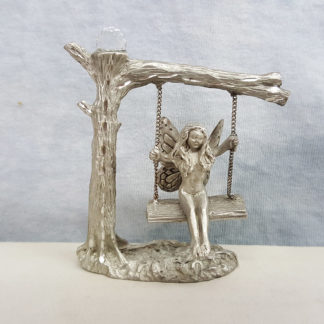 Spoontiques Pewter Fairy On Tree Swing