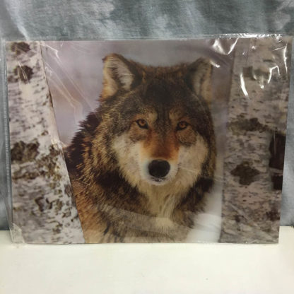 Lone Wolf in Snow 3D Lenticular Poster