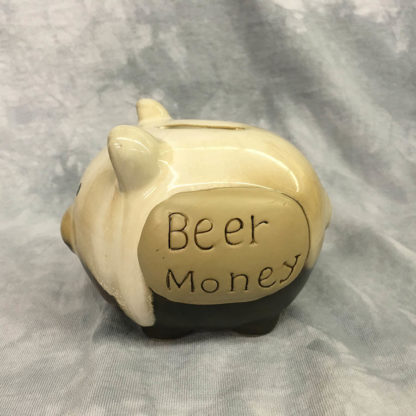 Ceramic Pottery Mini Piggy Bank - Beer Money