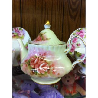 Vintage Ganz Teapot Rose Design