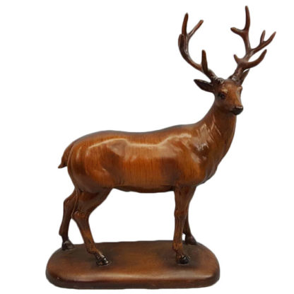 Wooden Peaceful Deer Figurine
