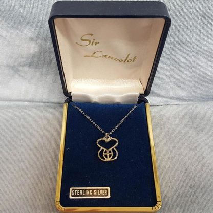 Sir Lancelot Sterling Silver Heart Pendant Necklace