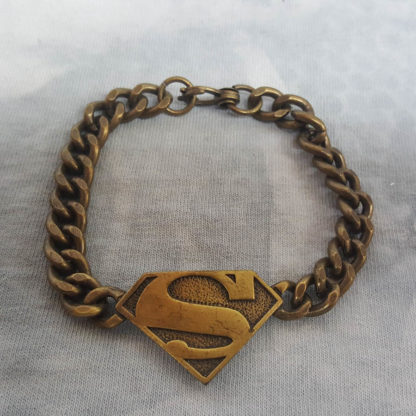 Superman Bronze Chain Bracelet