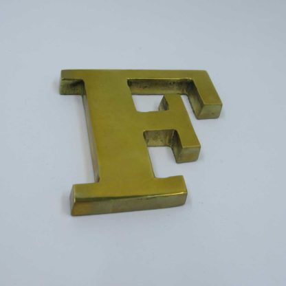 Brass Paperweight Letter F