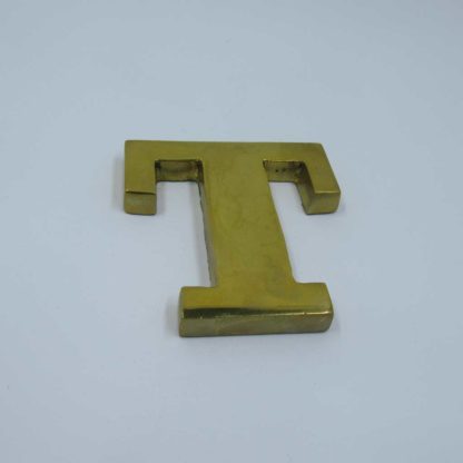 Brass Paperweight Letter T