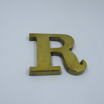 Brass Paperweight Letter R