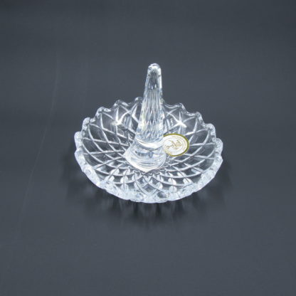 Crystal Clear Round Crystal Ring Holder