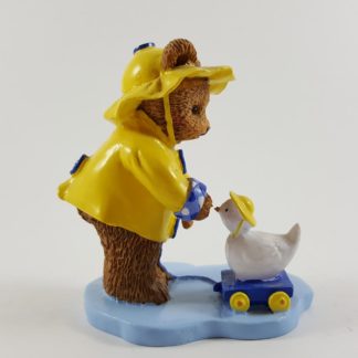 Button Bears Rainy Day Pals Bear In Raincoat Figurine