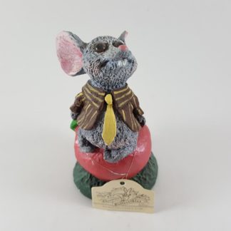 Character Collectibles Mouse On Apple Figurine