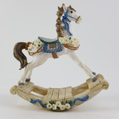 Westland Giftware Mini Rocking Horse - White Figurine
