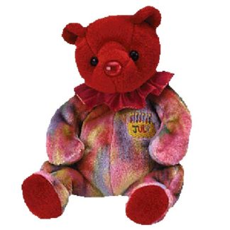 Ty Beanie Baby - July the Birthday Bear