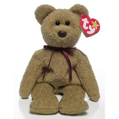 Ty Beanie Baby - Curly the Brown Nappy Bear